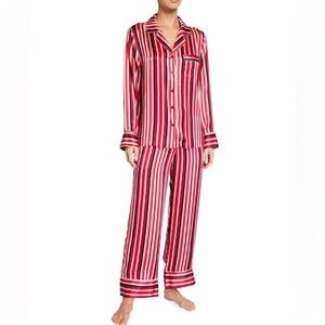 Norman Marcus Silk Strip Patter Pajamas